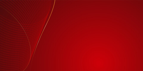 A modern dark red abstract background featuring sharp geometric lines, diagonal striping, and elegant gold highlights
