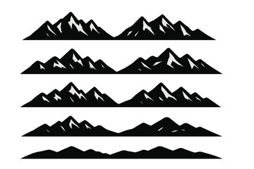 Obraz premium Black Mountains Silhouette Collection