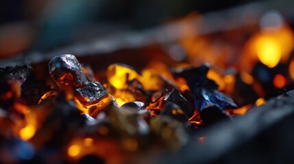 Medium shot of intense electric arcs melting steel scrap in a hightemperature electric arc furnace showcasing industrial metal recycling process.