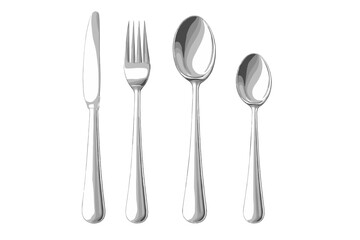 Clean silverware on a gray background