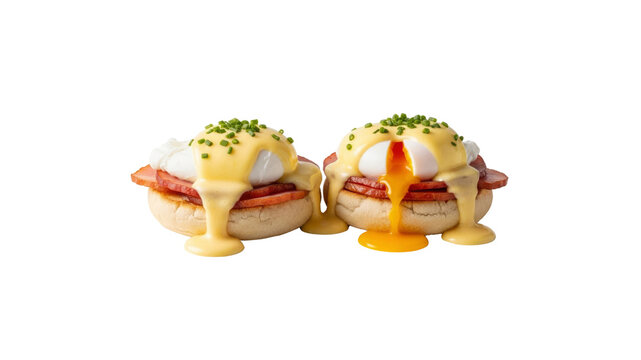 Eggs benedict hollandaise breakfast brunch