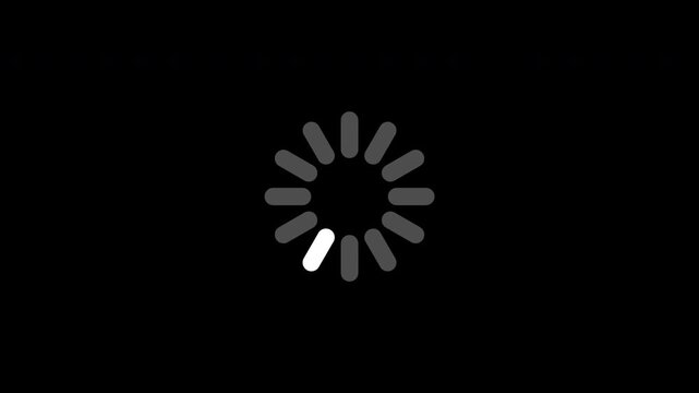 Loading circle animation.  High quality animated circle/square load icon with alpha layer transparent background, no background, 4k