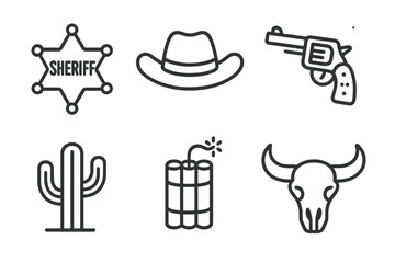 Western Icons Set