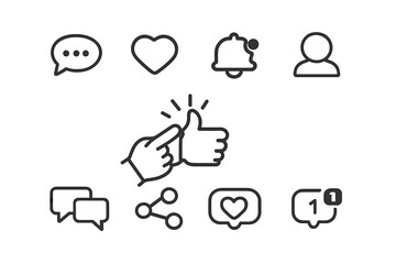 Social Media Icons on Gradient Background