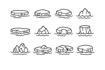 Iceberg Icon Set © Mark