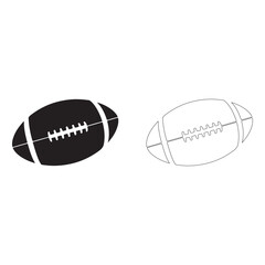 American football minimal Rugby Ball silhouette
