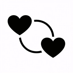 Interconnected hearts symbolizing love and connection