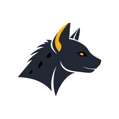 Minimalist Spotted Hyena Animal Icon