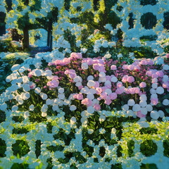 Lush floral composition with bright spring colors