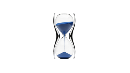 Blue hourglass time passing concept