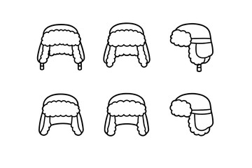 Winter Ushanka Hat Icons