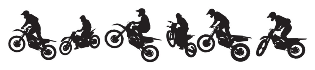 Obraz premium silhouette of a biker doing style tricks on his