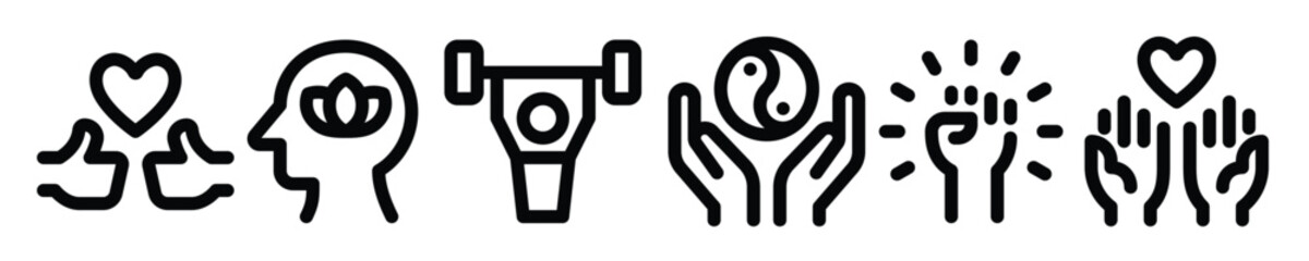 Obraz premium Simple Set of Wellness Related Vector Line Icons