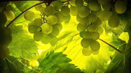 Winemaking grape close-up: side-lit Torront��s grapes reveal translucent skin and fine veining, soft daylight for dimension, shallow focus