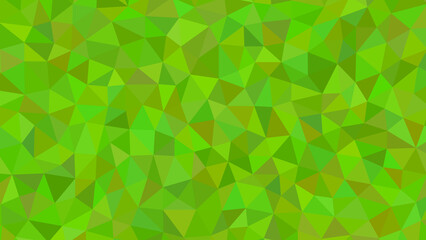 Abstract green geometric background with various triangular shapes and shades