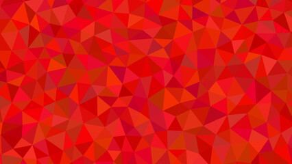 A vibrant abstract background composed of numerous red and orange triangles
