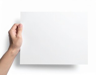 Fototapeta premium Minimalist White Blank Paper Sheet on Clean Background