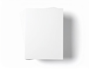 Minimalist White Blank Paper Sheet on Clean Background