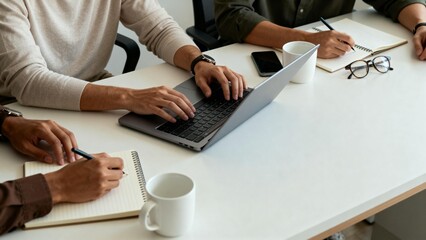 People working together at a desk