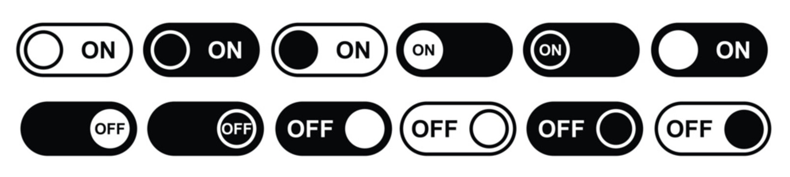 simple icon of on and off button