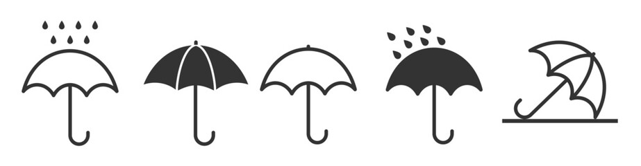 simple umbrella icon for rainy season © Sharmib