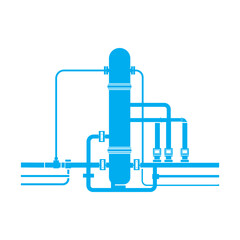 Obraz premium Minimal Flat Vector Icon of Pipeline Pig Launcher