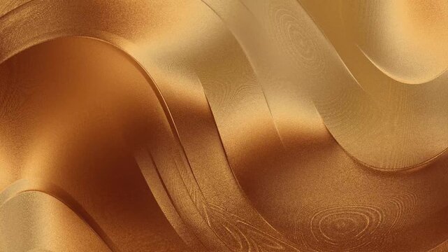 Golden abstract elegant curves metallic texture luxury background flowing pattern