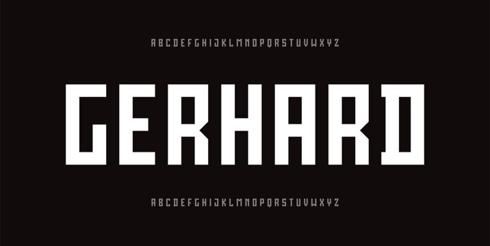Modern minimal abstract alphabet fonts. Typography technology, electronic, movie, digital, music, future, logo creative font. vector illustration