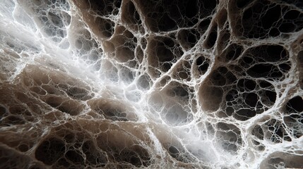 Mycelial Network. Organic Complex Biologic Mycelium. Abstract Network Structure.