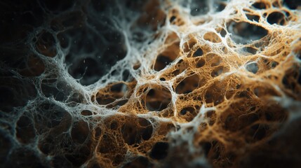 Mycelial Network. Organic Complex Biologic Mycelium. Abstract Network Structure.