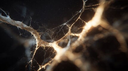 Mycelial Network. Organic Complex Biologic Mycelium. Abstract Network Structure.