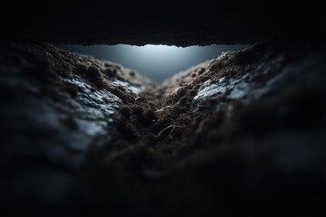 Dark Forest Floor with Textured Ground Level