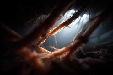 Mycelial Network. Organic Complex Biologic Mycelium. Abstract Network Structure.