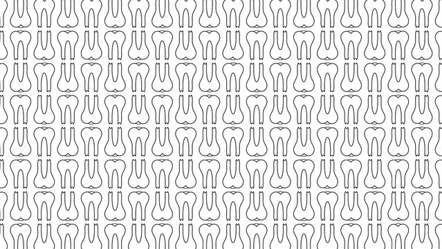 doodle teeth pattern background, cute cartoon dental illustration. Dental seamless pattern background, oral health doodle illustration.