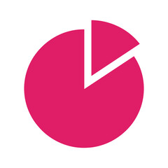 Pink Pie Chart Vector Illustration