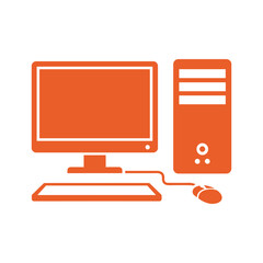 Desktop Computer Icon Vector Illustration