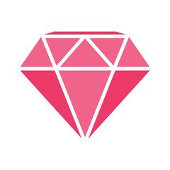 Pink Diamond Icon Vector