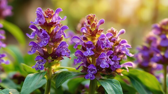 Purple Bloom Close-Up: A vivid capture showcases the intricate beauty of clustered purple blooms against a soft, natural backdrop. Floral elegance in full display.