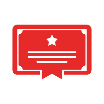 Red Certificate Icon