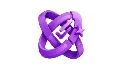 Abstract 3D purple feedback form icon representing user input data collection and client service optimization on a secure digital interface.isolated on white background