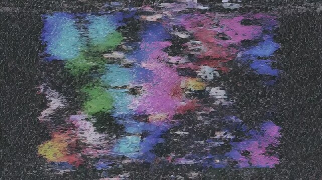 Abstract Glitch Art Texture - This video features an abstract digital glitch effect with horizontal bars of vibrant colors.