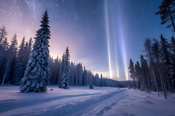 winter landscape in the forest