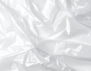 Obraz premium Wrinkled, translucent white plastic material filling the frame