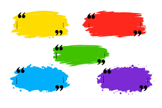 Colorful quote boxes with brush strokes