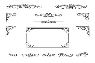 Vintage ornamental frames and dividers