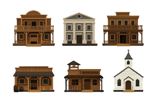 Vintage Western Town Buildings