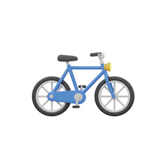 Fototapeta premium Blue Bicycle with Black Seat and Wheels.