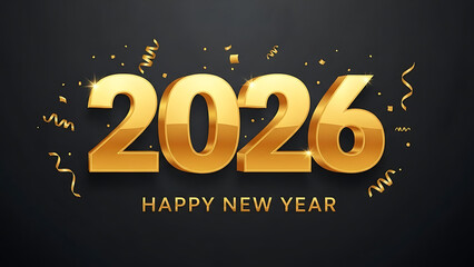 Golden 2026 new year celebration background