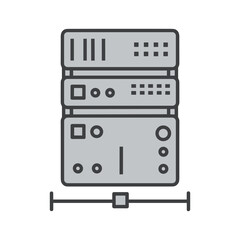 Obraz premium Server Icon Vector Illustration