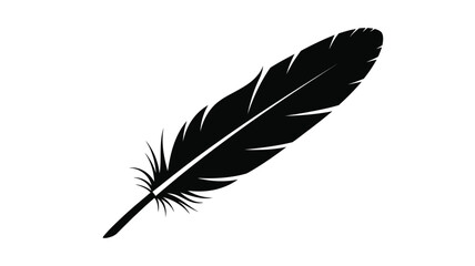 A striking black feather design presented as a bold silhouette © MSTMARIA